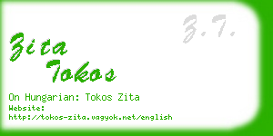 zita tokos business card